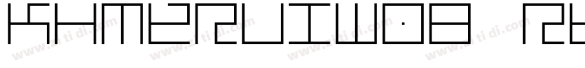 KhmerUIW08 Regular R字体转换